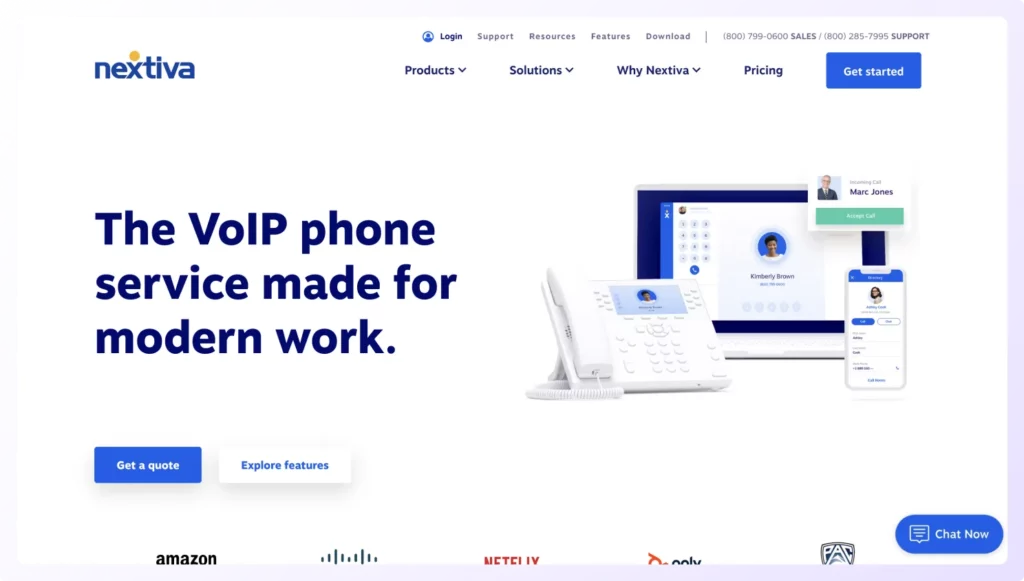 one of the best AI-powered cold calling tools Nextiva's landing page