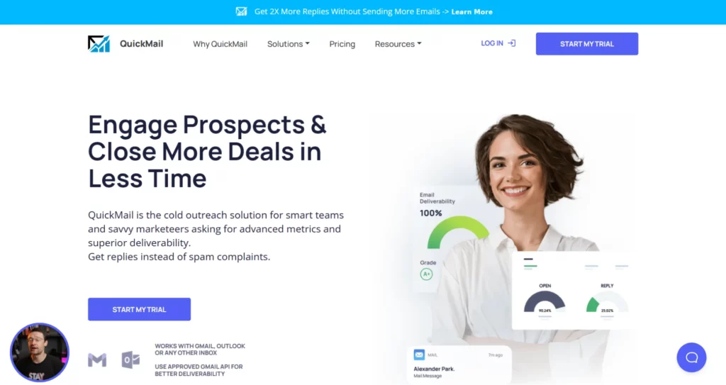 QuickMail is a sales engagement software for cold email experts
