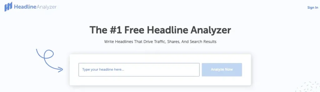 Screenshot of Email Subject Line Tester Tools - Headline Analyzer